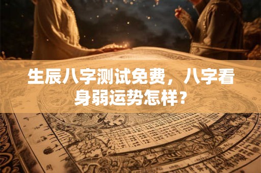 生辰八字测试免费，八字看身弱运势怎样？