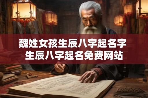 魏姓女孩生辰八字起名字 生辰八字起名免费网站
