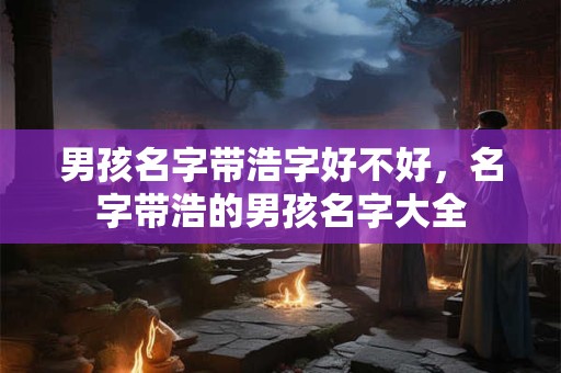 男孩名字带浩字好不好，名字带浩的男孩名字大全
