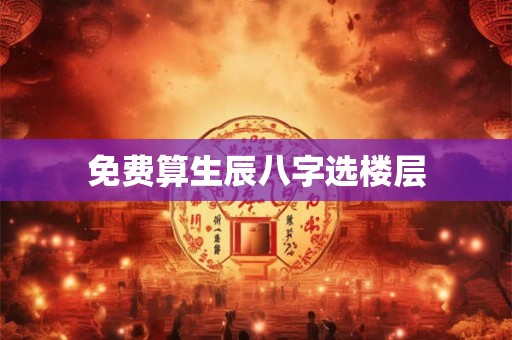 免费算生辰八字选楼层