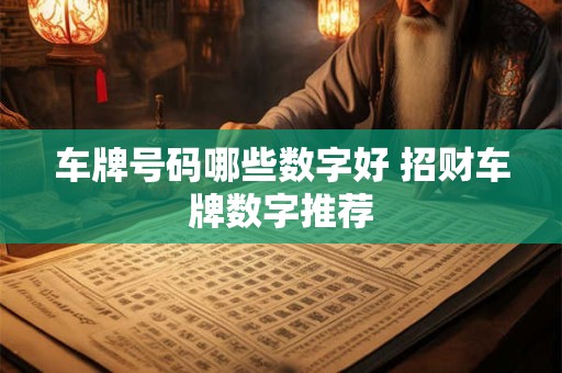 车牌号码哪些数字好 招财车牌数字推荐 车牌号码哪些数字好 招财车牌数字推荐
