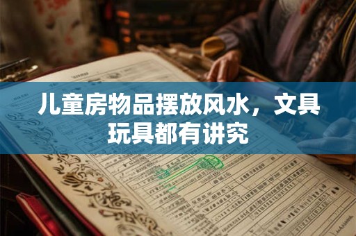 儿童房物品摆放风水，文具玩具都有讲究