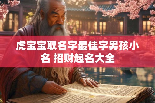 虎宝宝取名字最佳字男孩小名 招财起名大全