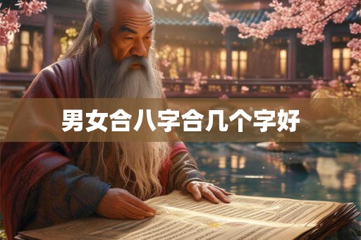 男女合八字合几个字好
