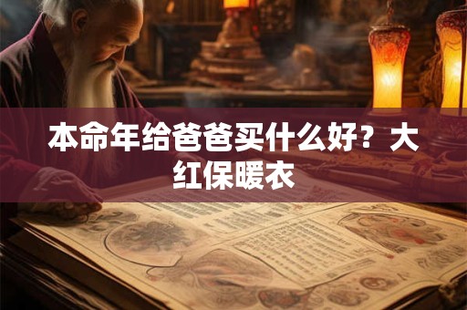 本命年给爸爸买什么好？大红保暖衣