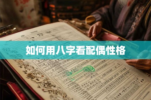 如何用八字看配偶性格