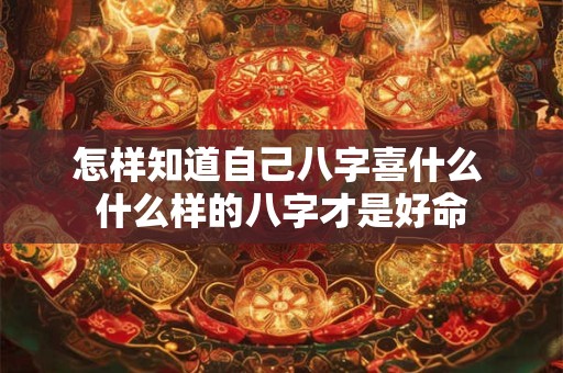 怎样知道自己八字喜什么 什么样的八字才是好命
