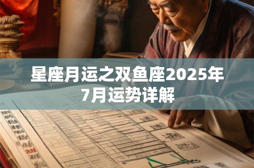 星座月运之双鱼座2025年7月运势详解