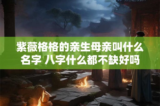 紫薇格格的亲生母亲叫什么名字 八字什么都不缺好吗