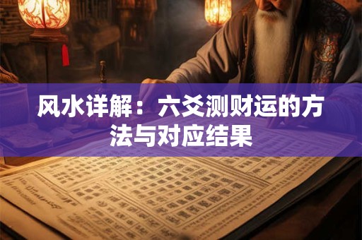 风水详解：六爻测财运的方法与对应结果