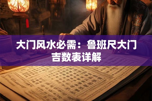 大门风水必需：鲁班尺大门吉数表详解