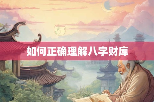 如何正确理解八字财库