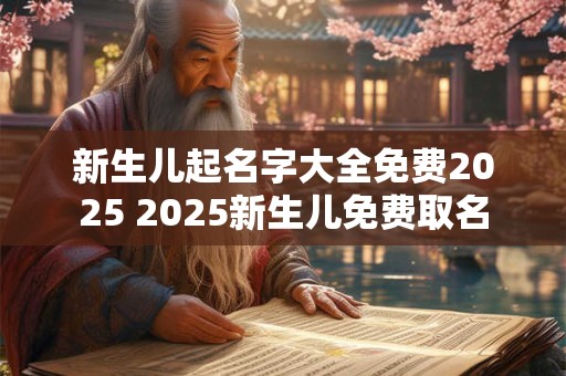 新生儿起名字大全免费2025 2025新生儿免费取名