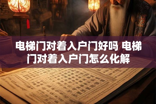 电梯门对着入户门好吗 电梯门对着入户门怎么化解