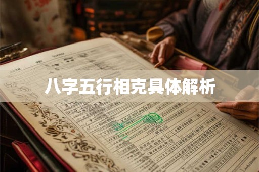 八字五行相克具体解析