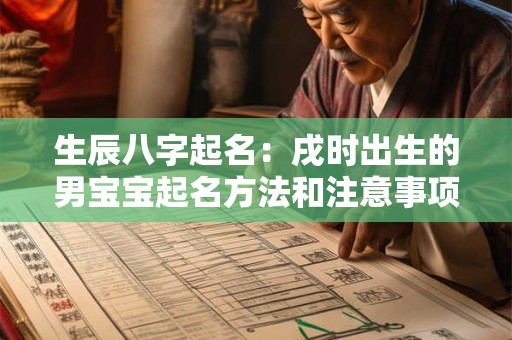 生辰八字起名：戌时出生的男宝宝起名方法和注意事项
