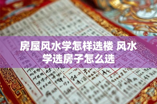 房屋风水学怎样选楼 风水学选房子怎么选