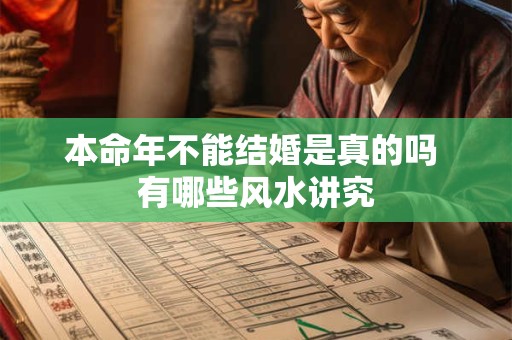 本命年不能结婚是真的吗 有哪些风水讲究