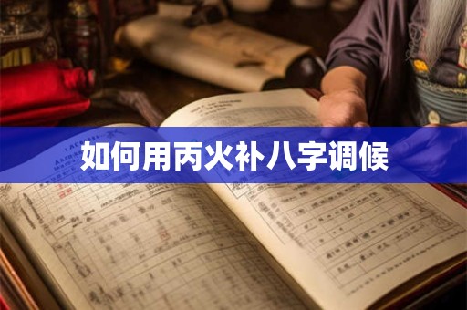 如何用丙火补八字调候