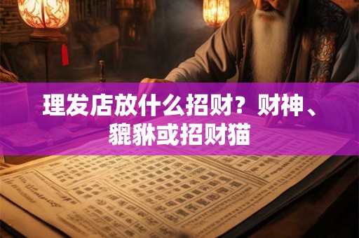 理发店放什么招财？财神、貔貅或招财猫