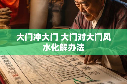 大门冲大门 大门对大门风水化解办法