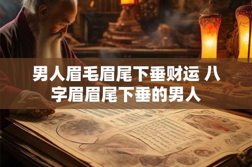 男人眉毛眉尾下垂财运 八字眉眉尾下垂的男人