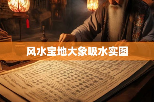 风水宝地大象吸水实图