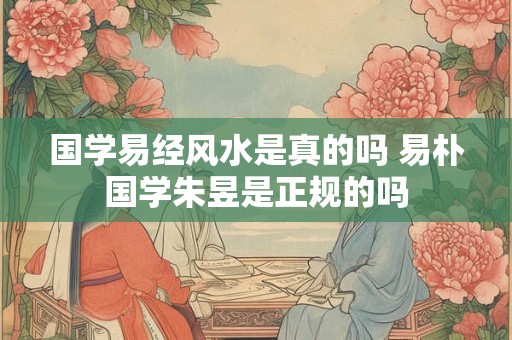 国学易经风水是真的吗 易朴国学朱昱是正规的吗