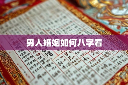 男人婚姻如何八字看
