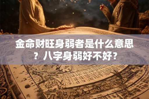 金命财旺身弱者是什么意思？八字身弱好不好？