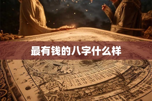 最有钱的八字什么样
