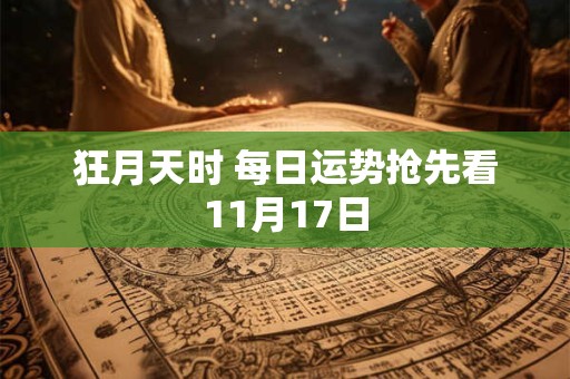 狂月天时 每日运势抢先看11月17日
