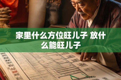 家里什么方位旺儿子 放什么能旺儿子