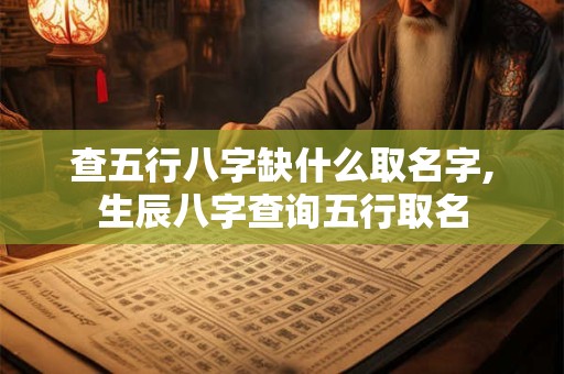 查五行八字缺什么取名字,生辰八字查询五行取名