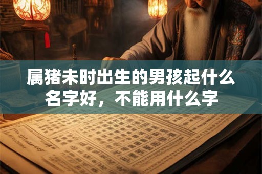 属猪未时出生的男孩起什么名字好，不能用什么字