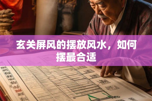 玄关屏风的摆放风水，如何摆最合适
