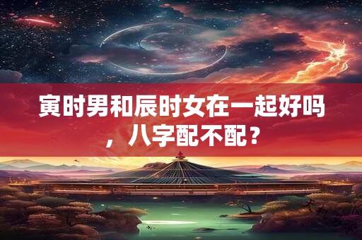 寅时男和辰时女在一起好吗，八字配不配？