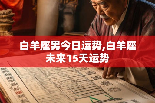 白羊座男今日运势,白羊座未来15天运势