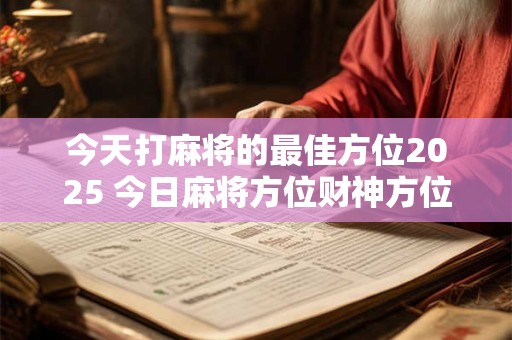 今天打麻将的最佳方位2025 今日麻将方位财神方位