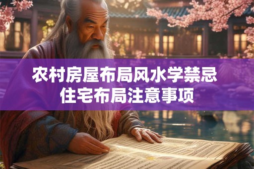 农村房屋布局风水学禁忌 住宅布局注意事项