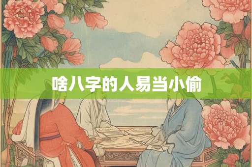 啥八字的人易当小偷
