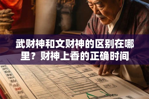 武财神和文财神的区别在哪里？财神上香的正确时间