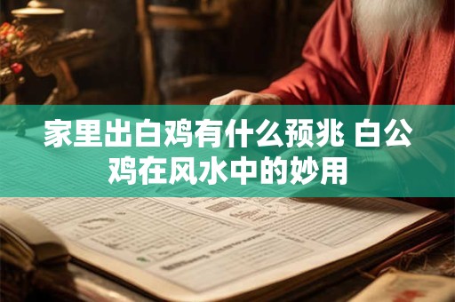 家里出白鸡有什么预兆 白公鸡在风水中的妙用