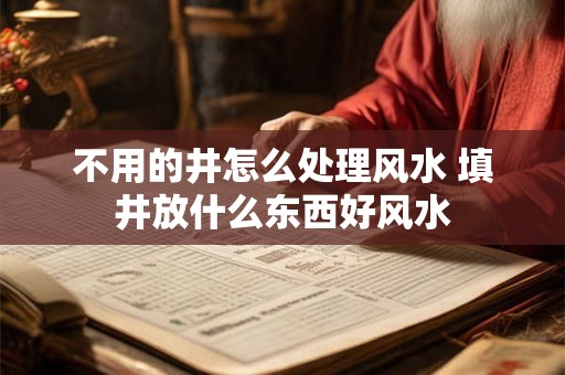 不用的井怎么处理风水 填井放什么东西好风水