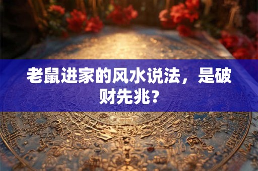 老鼠进家的风水说法，是破财先兆？