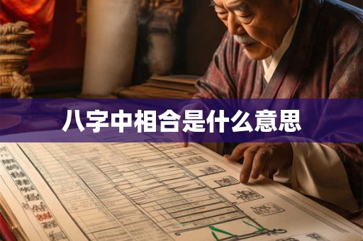 八字中相合是什么意思