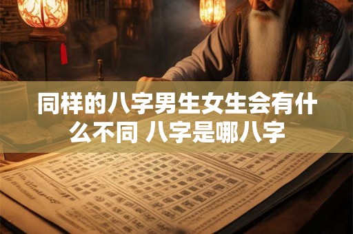 同样的八字男生女生会有什么不同 八字是哪八字