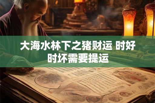 大海水林下之猪财运 时好时坏需要提运