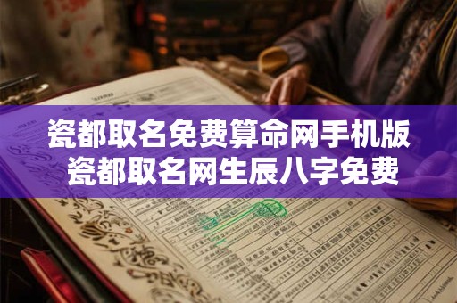 瓷都取名免费算命网手机版 瓷都取名网生辰八字免费取名