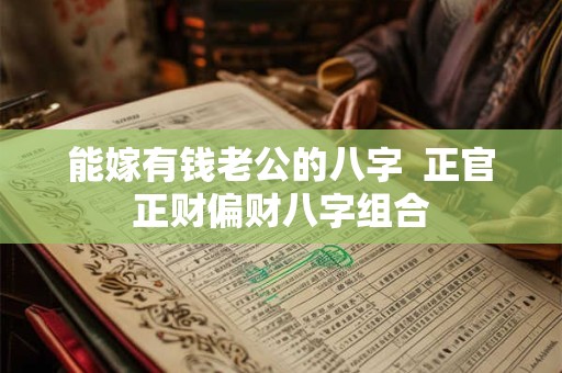 能嫁有钱老公的八字  正官正财偏财八字组合